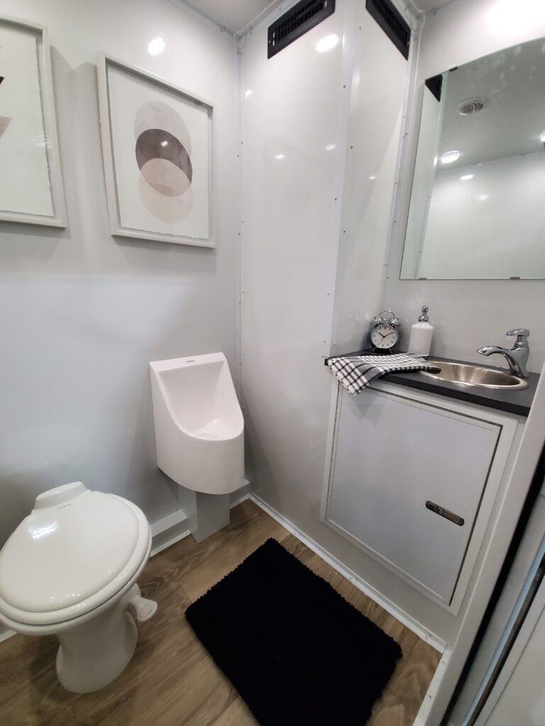 Portable luxury restroom Anaheim interior