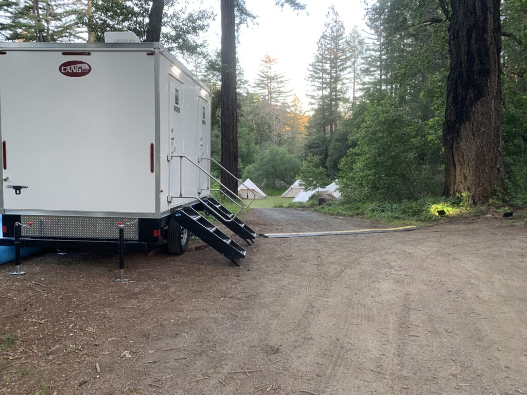 Mountain bathroom trailer rental in Texas City of Houston” class=