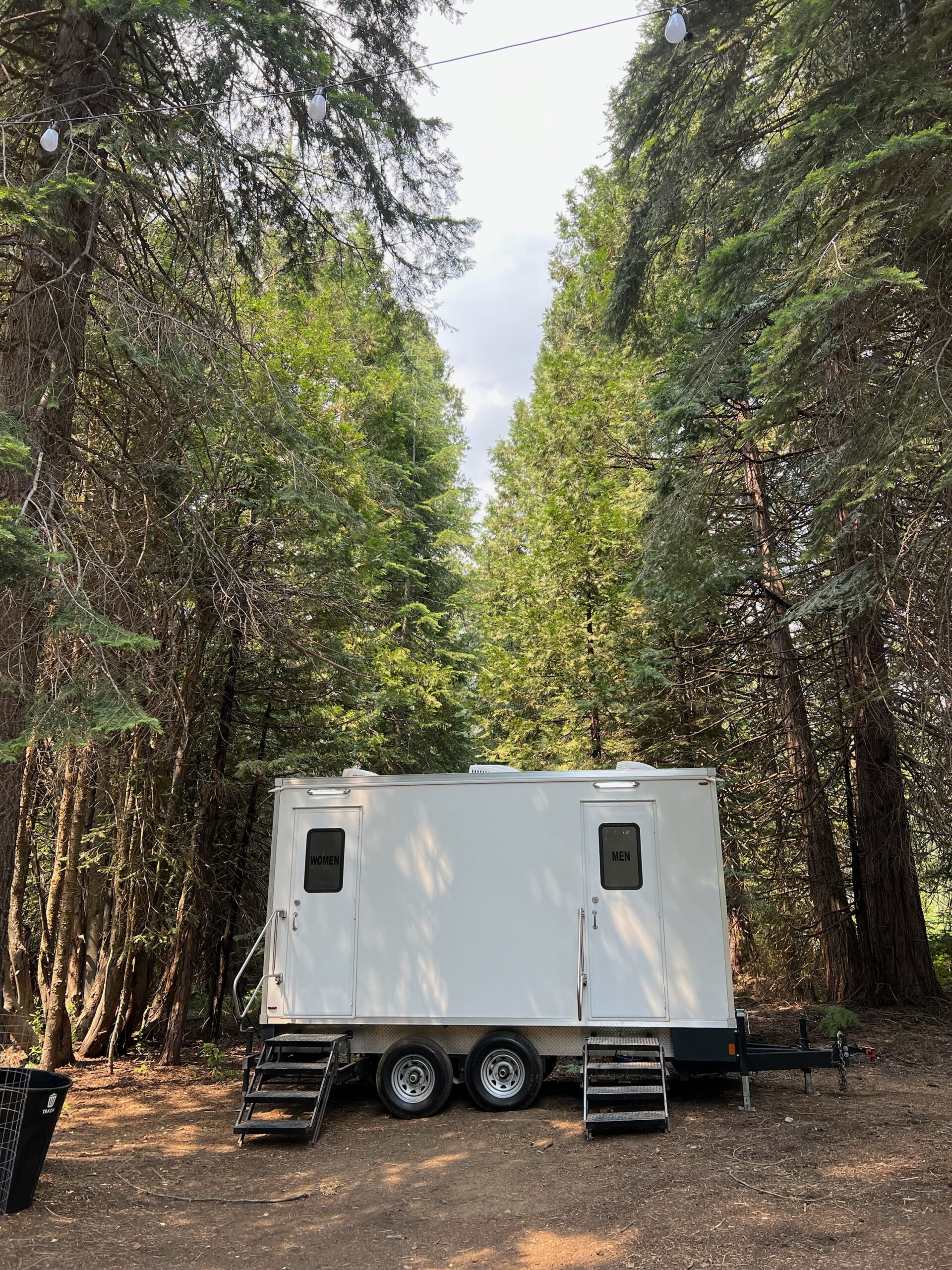 Hawaii Bathroom Trailer Rentals in the mountains for glamping
