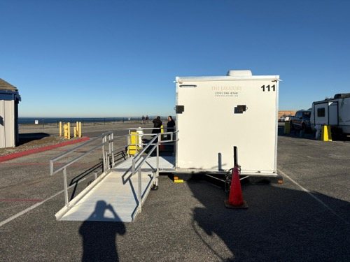 Delivery and service visit on a Central Valley ADA trailer job