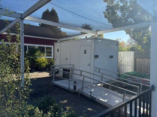 ADA trailer set up on a site between Fresno and Madera