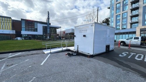 ADA trailer set up near Clovis for fairs and festivals