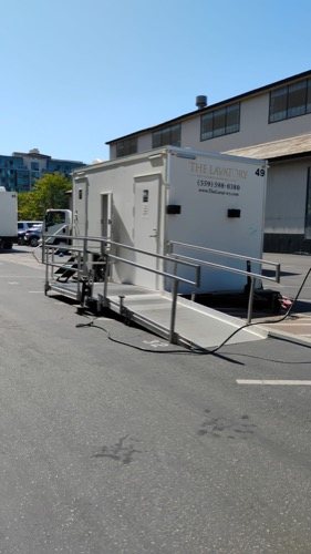 ADA trailer set up on an East Bay site