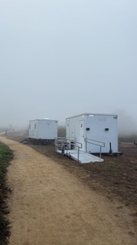ADA trailer an accessible room with grab bars near San Leandro