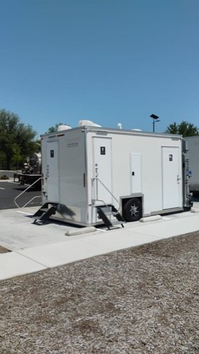 ADA trailer staged outside Sacramento