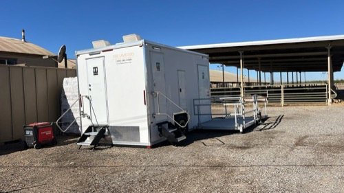 ADA trailer set up near Chula Vista for corporate events and galas, closer view