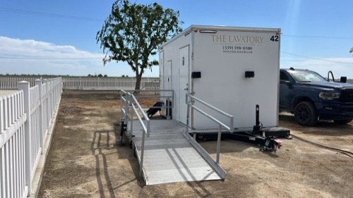 ADA trailer an ada unit with the ramp deployed near Chula Vista