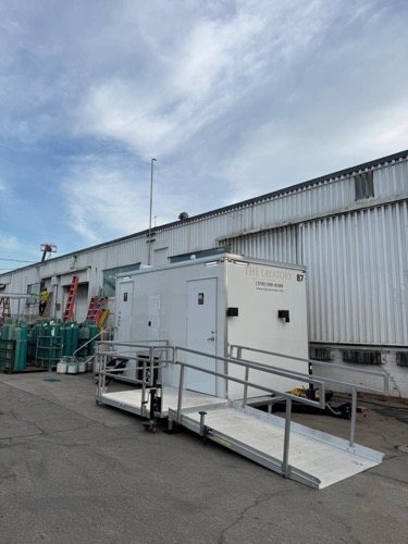 ADA trailer a unit set for a multi-day job near Chula Vista