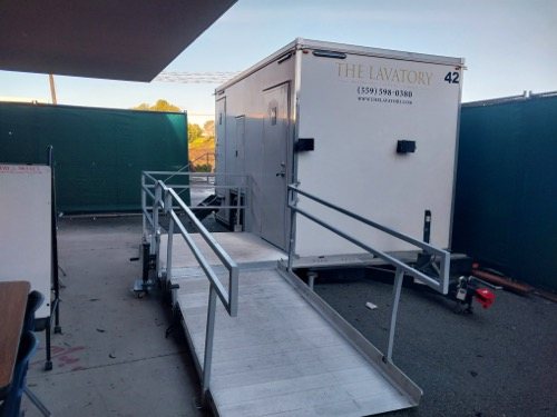 ADA trailer set up on a San Diego County site