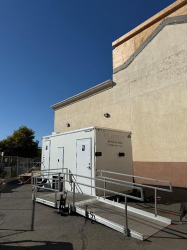 ADA trailer a unit set for a multi-day job near Santa Clara