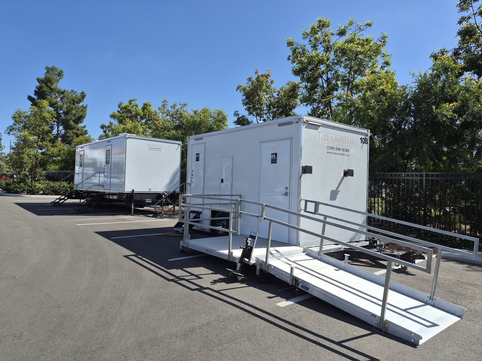ADA trailer staged for a booking in the South Bay area