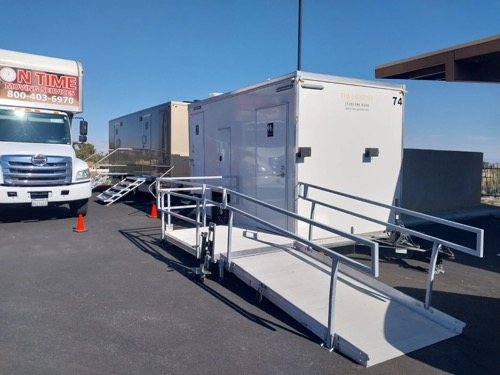 ADA trailer set up on a Las Vegas Valley site