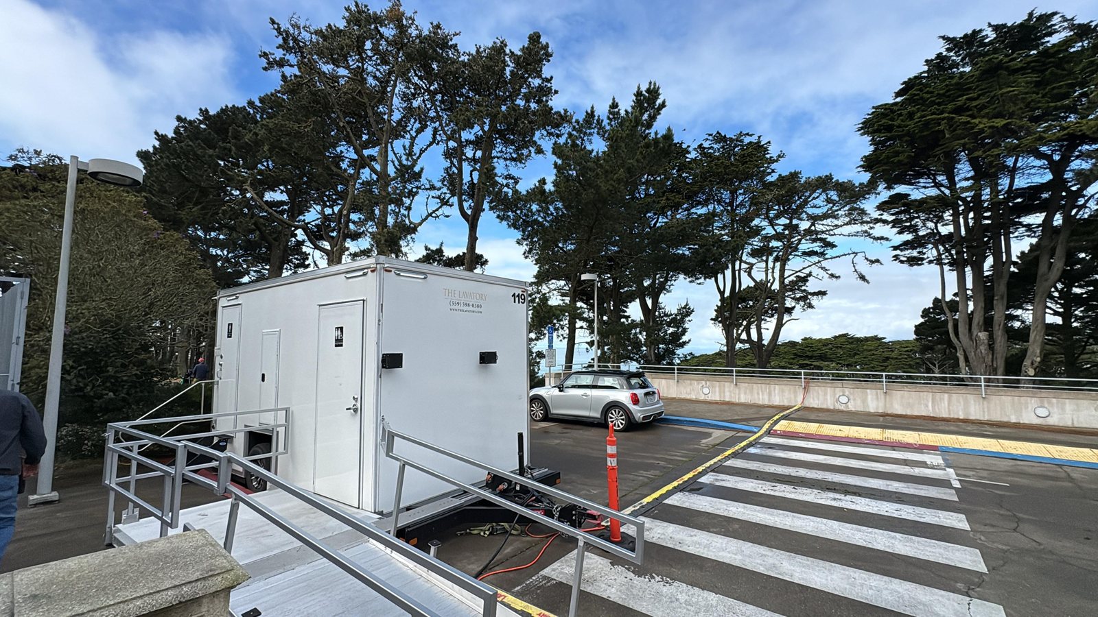 ADA + 2 Restroom Trailer staged for Salt Lake Valley jobs
