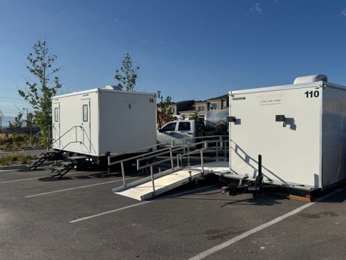 ADA trailer set up on a Salt Lake Valley site