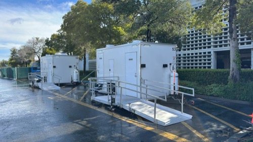 ADA trailer set up near Sandy for tournaments and stadiums