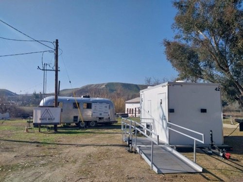 ADA trailer staged outside West Jordan