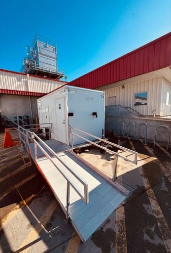 ADA trailer set up near Taylorsville for clinic and hospital remodels