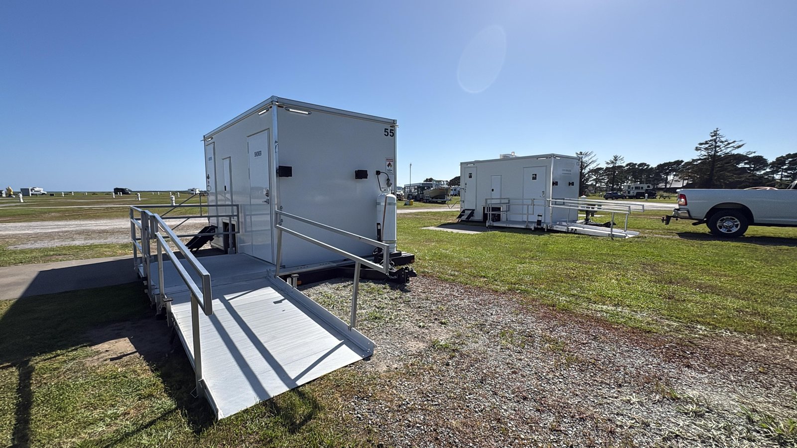 ADA trailer staged for a booking in the Salt Lake Valley area, in West Valley City, UT