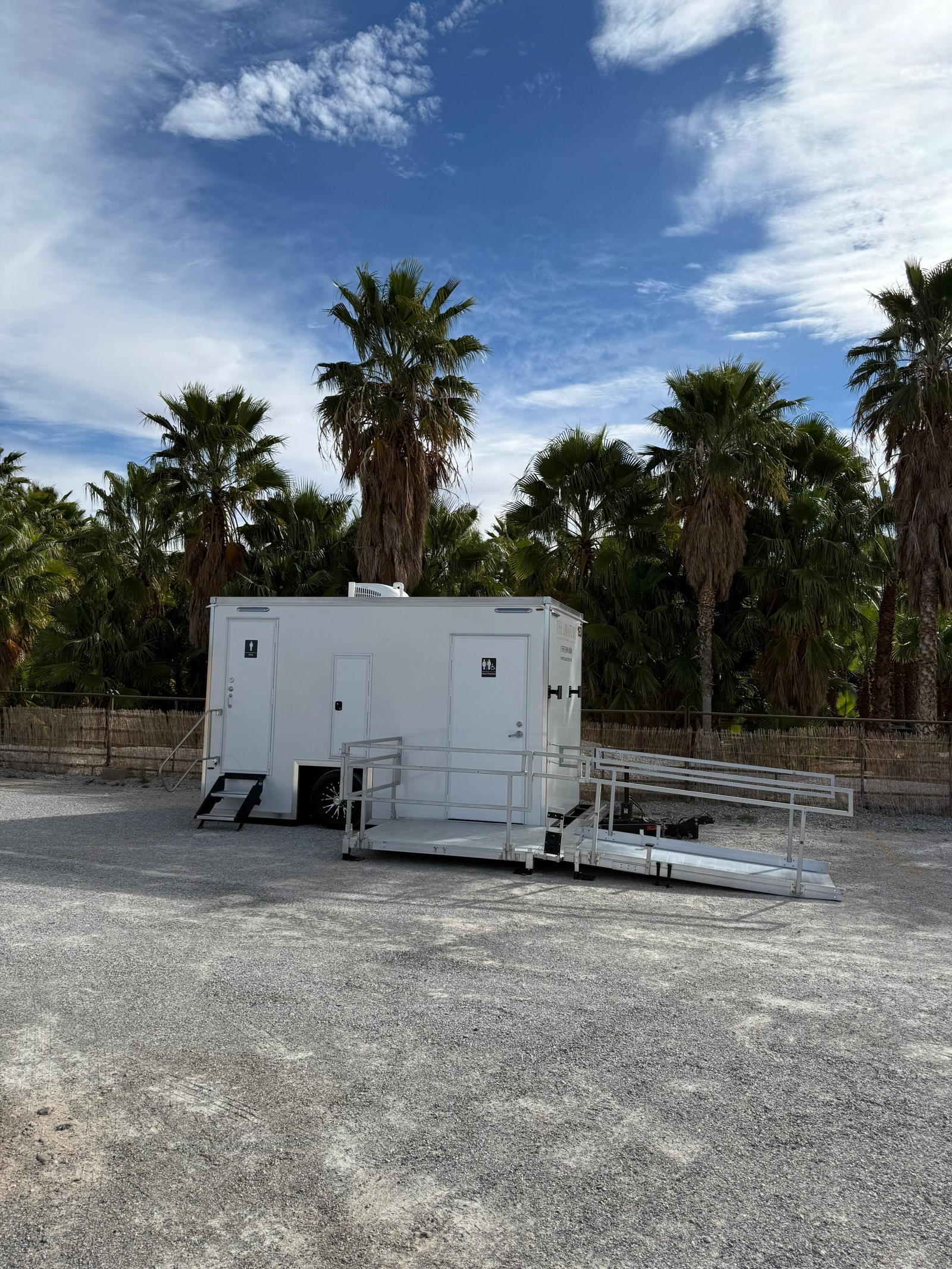 ADA trailer set up on a Salt Lake Valley site, closer view, in West Valley City, UT