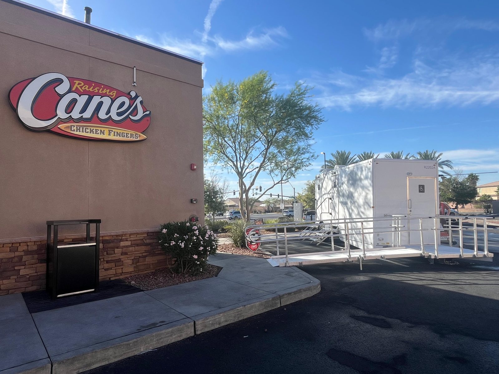ADA trailer set up for a job near Salt Lake City, the Salt Lake Valley