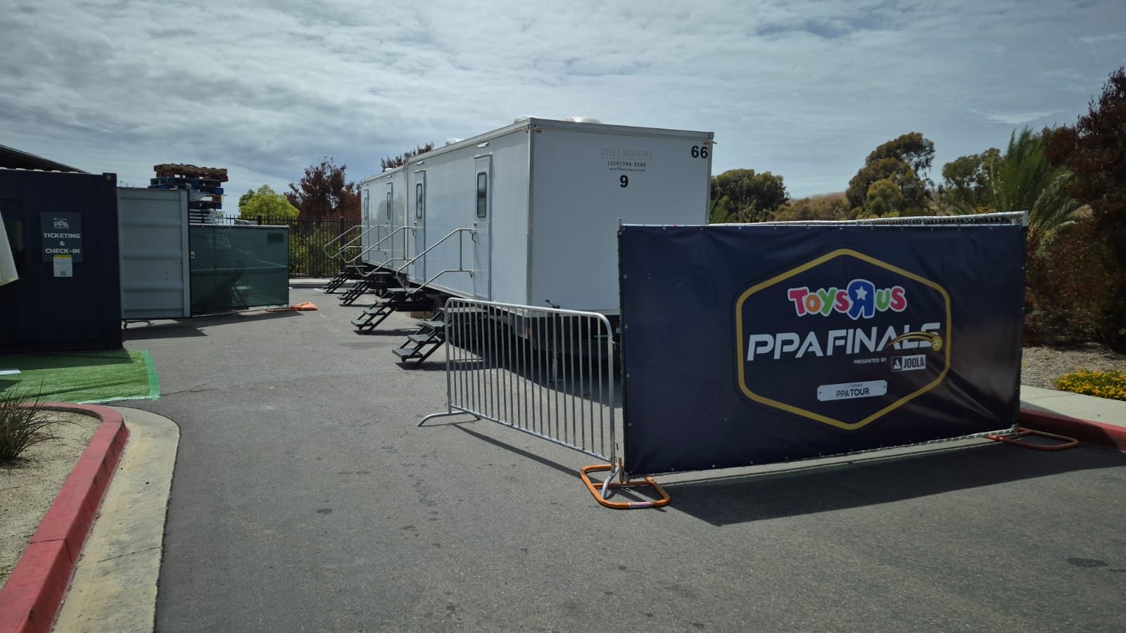 9-Station Restroom Trailer staged for Truckee Meadows events