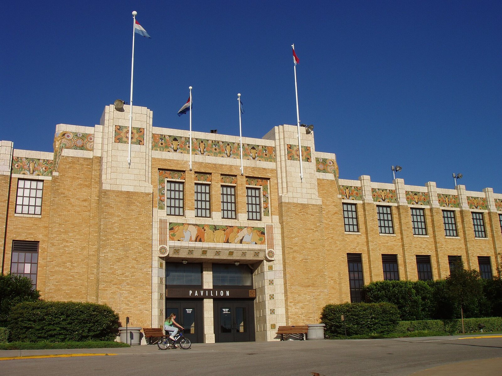 The art deco Pavilion building at Expo Square in Tulsa, OK