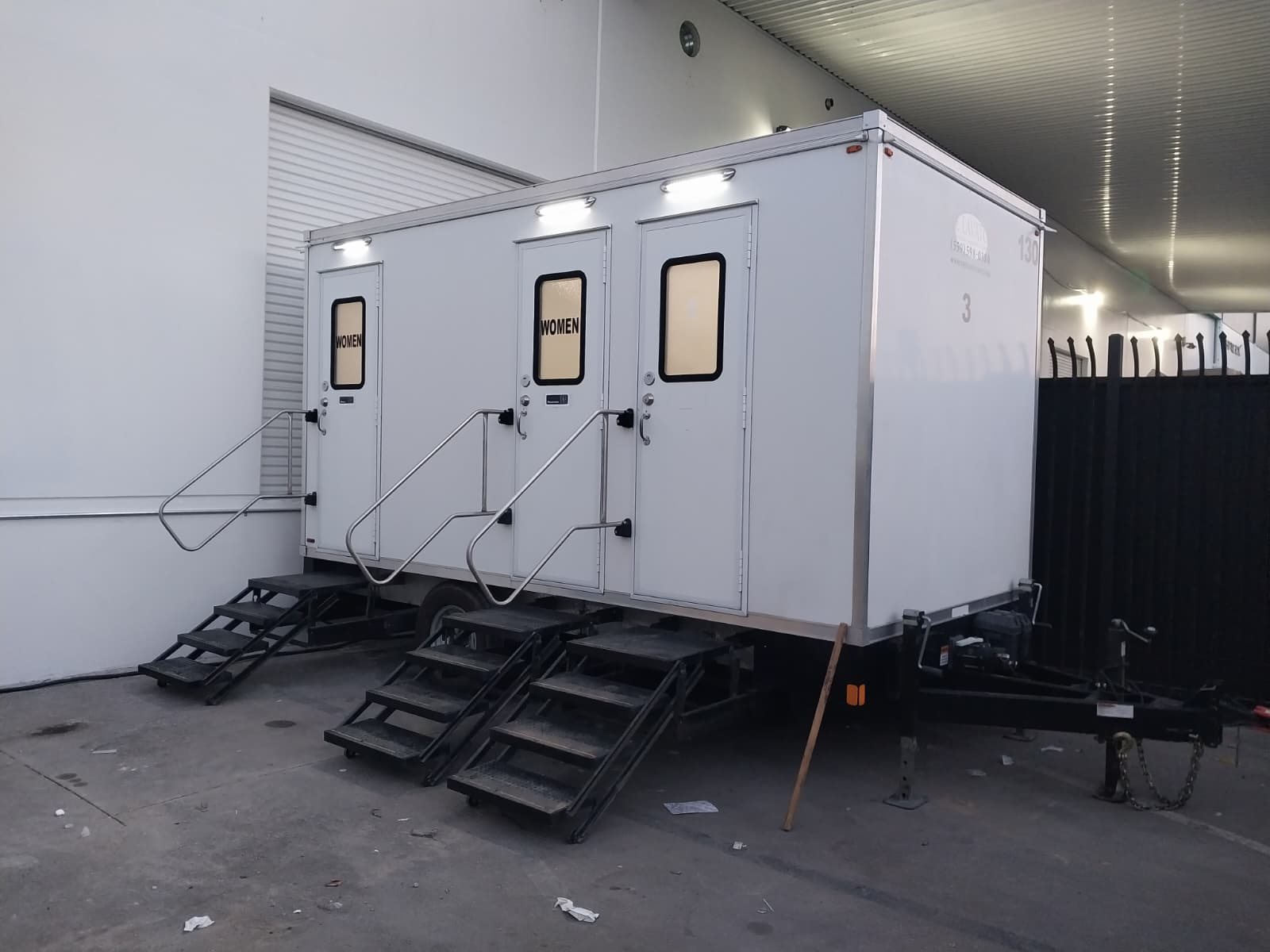 3-Station Restroom Trailer available for weddings around Orem