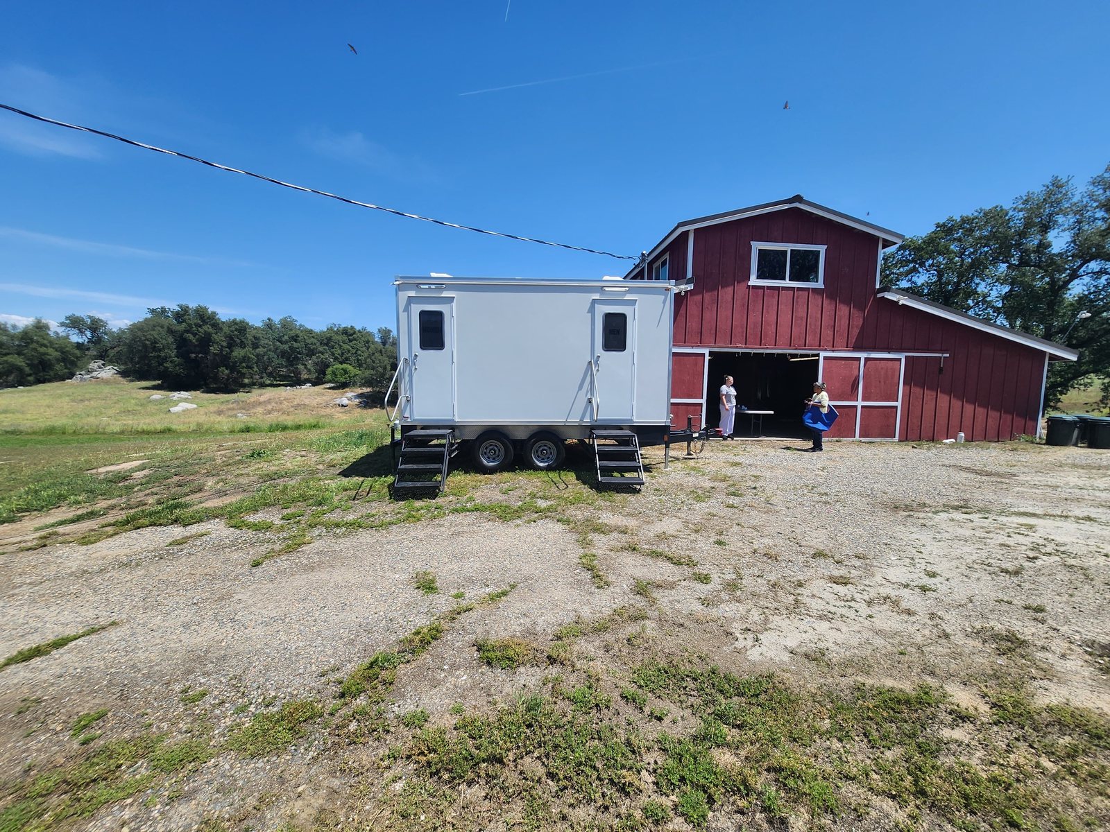 Luxury restroom trailer on a national brand's site between Sandy and Draper