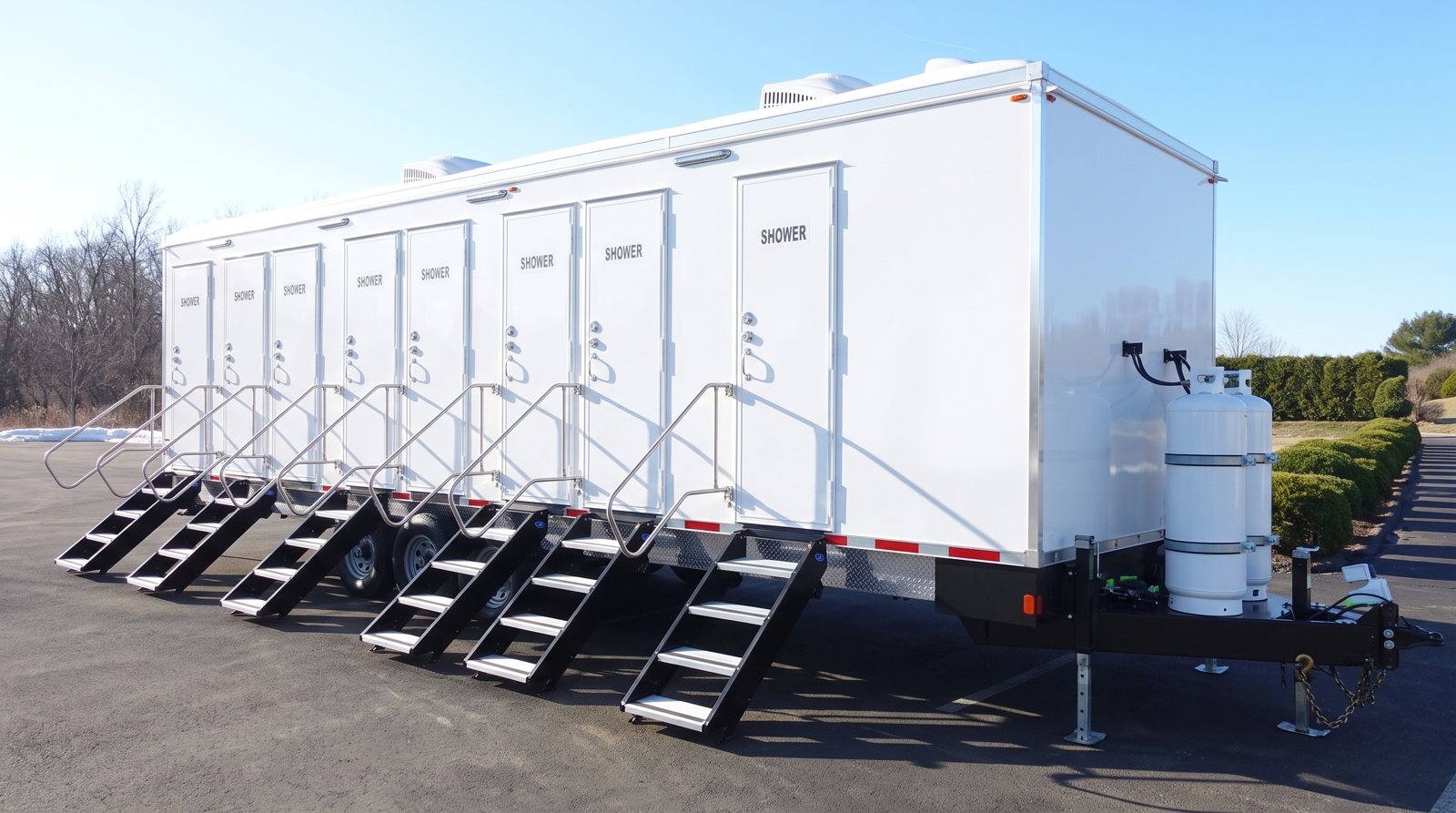 Private shower trailer on a national brand's site between Salinas and Seaside