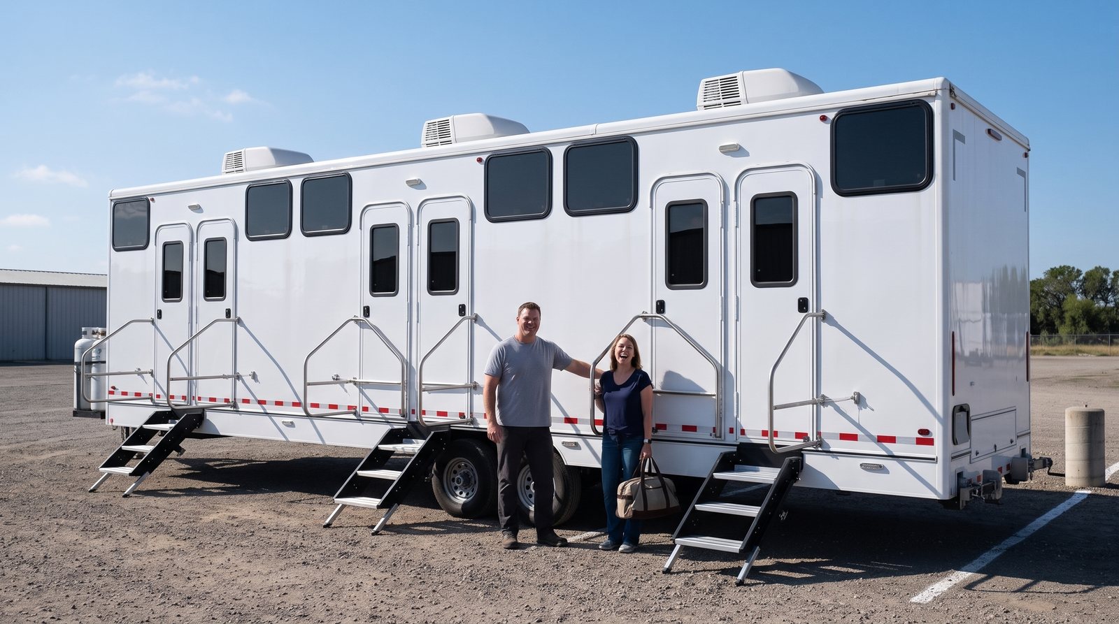 sleeper bunkhouse trailer sized for a Colorado job site