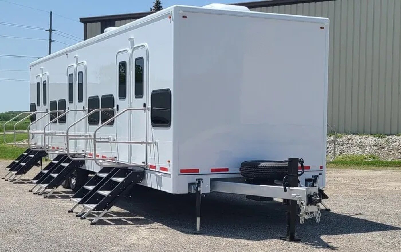 sleeper bunkhouse trailer set up for a crew in Colorado